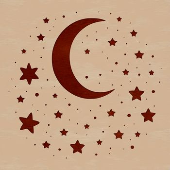 A stylized vector graphic representation of the lunar surface.