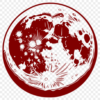 Vector illustration of the moon, suitable for digital and commercial use.