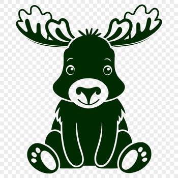 A large North American mammal with antlers, depicted in a digital vector format.