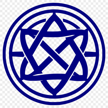 A decorative Celtic-inspired pattern featuring intricate shapes and embellishments.