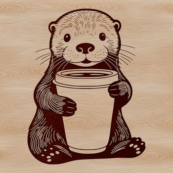 A wild otter in a natural environment.