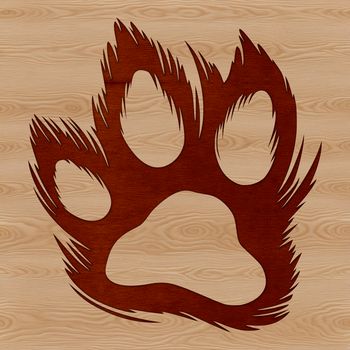 Illustration of animal paws with detailed prints, suitable for digital applications.