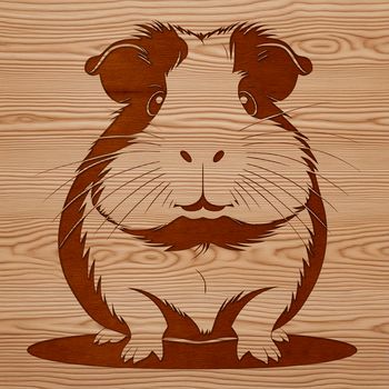 A Guinea Pig illustration in vector format for graphic design and cutting purposes.