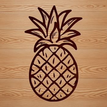 A high-quality illustration of a pineapple, suitable for various design purposes including commercial and personal projects.