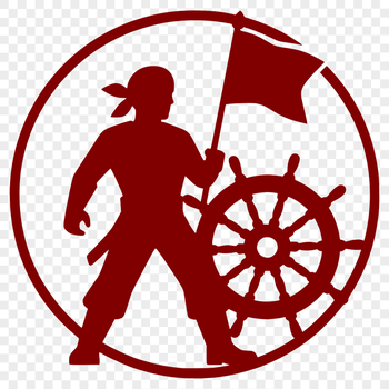 Illustrative pirate character silhouette in vector format, suitable for commercial use.