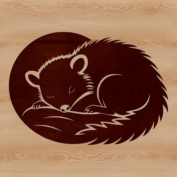 A realistic illustration of a possum, suitable for use in vector design projects and cut out with a cutting machine.