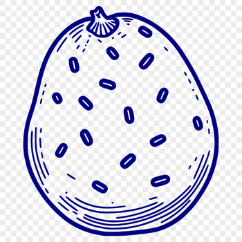 A stylized illustration of a potato, created as a vector graphic.