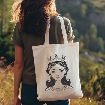 A female character in a princess costume, suitable for vector design and cutting machine projects.