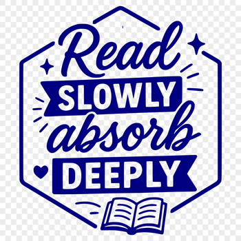 A simple illustration of a person reading with inspirational quotes on the page, perfect for personal or commercial projects.