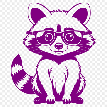 A raccoon illustration in vector format, suitable for commercial and personal projects.