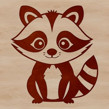 Vector illustration of a raccoon.