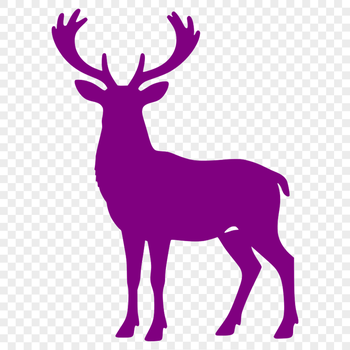 A stylized vector image of a reindeer, suitable for commercial or personal use.