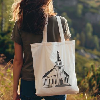 Baptist church building illustration with vector design