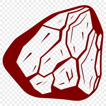 A high-quality vector illustration of a rock in various styles for digital design projects.