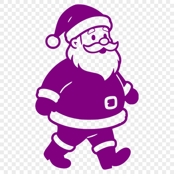 Jolly Old Elf SVG Graphics An SVG file graphic featuring the iconic figure of Father Christmas with a festive atmosphere.