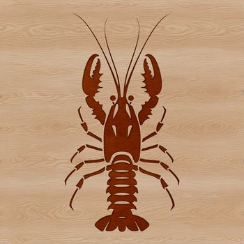 A digital illustration of a shrimp, suitable for vector graphics.