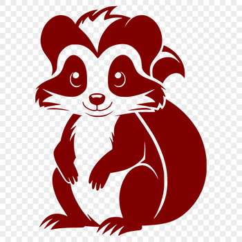 A detailed illustration of a skunk animal in vector format.