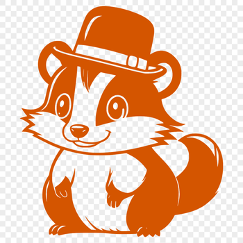 A wild skunk illustration in vector format, suitable for various digital applications.
