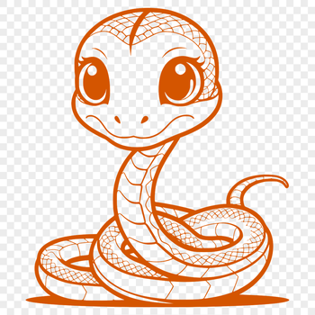 A serpent reptile SVG graphic illustration featuring an animal design.