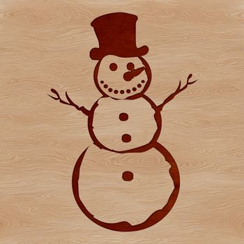 A festive snowman icon made from vector shapes, perfect for holiday decorations and winter-themed designs.