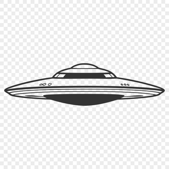 An SVG design of a spacecraft with detailed graphics and shapes.