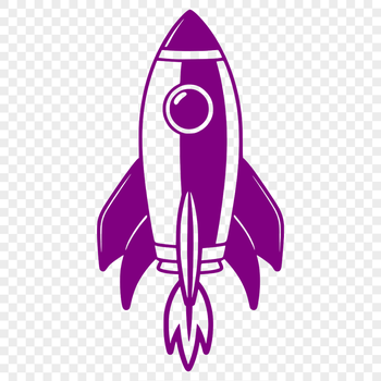 A sleek, futuristic spaceship designed as vector art for graphic design projects.