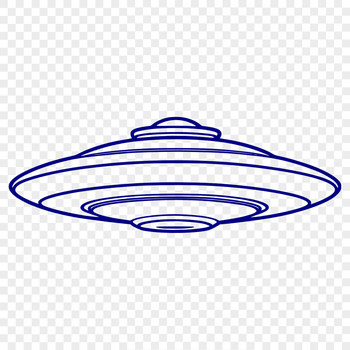 A futuristic spaceship in space with stars and planets in the background, designed as a vector graphic.