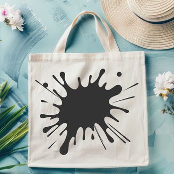 A colorful splat shape with a textured slime effect, ideal for kids' party decor or a fun design element.