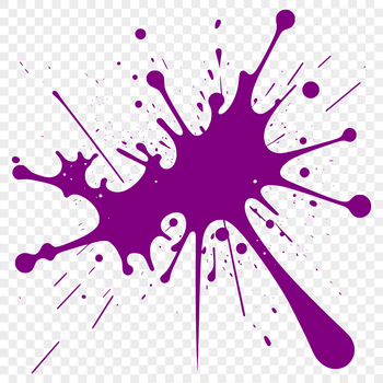 A colorful splat shape with messy slime details in vector format.