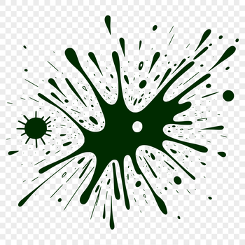 Vector illustration of a messy splat with irregular edges.