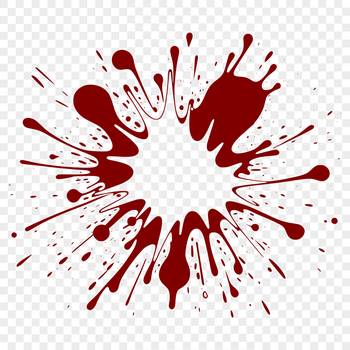 A stylized illustration of a splat shape in vector format.