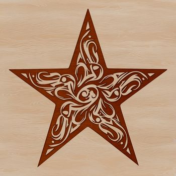 A geometric star shape designed as vector art for various applications.