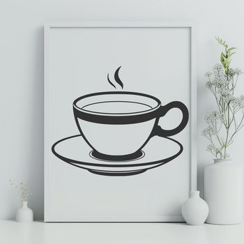 A simple teacup design, ideal for crafting or digital art projects.