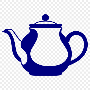A simple teapot design made from vector shapes, ideal for crafting or digital projects.