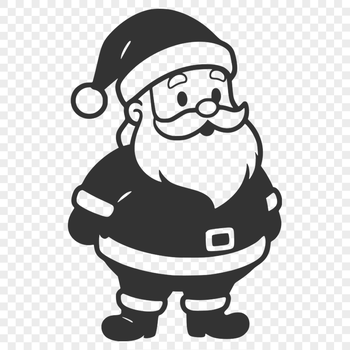 Vector graphic of a classic Father Christmas character.