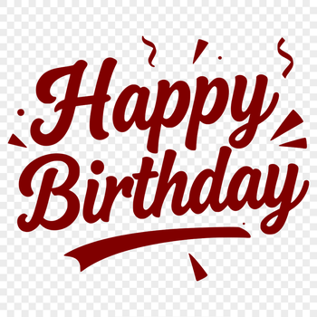 A cheerful birthday message in vector format.