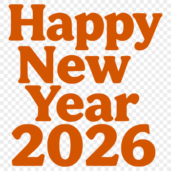 A stylized illustration of a New Year's theme, suitable for digital projects and DIY crafts.