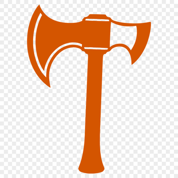 A high-quality vector illustration of a traditional axe, suitable for graphic design and crafting projects.
