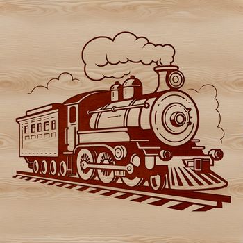 Vector illustration of a train, suitable for various digital applications.