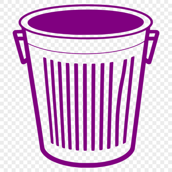 A metal waste disposal bin with a lid, ideal for vector graphics and design projects.
