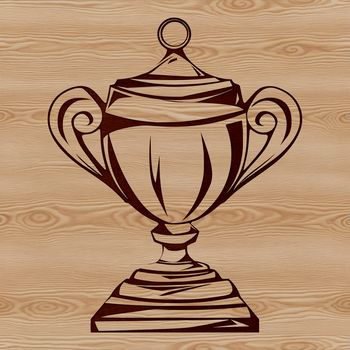 A digital trophy award in vector format, suitable for commercial or personal use.