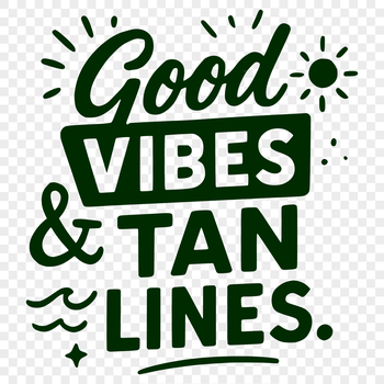 Vacation-themed text illustrations for graphic design projects.