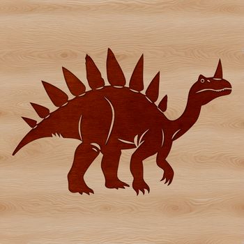 A prehistoric Stegosaurus dinosaur in vector format for digital design and crafting.