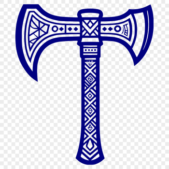 A digital illustration of a hand axe tool, created as an SVG file for versatile design applications.