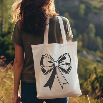 A colorful ribbon-like design with a tied knot at the center.