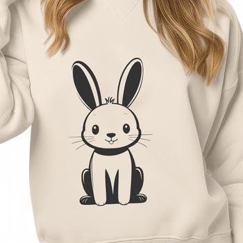 Full body illustration of a sitting rabbit in vector format.