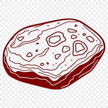 A simple, scalable illustration of a rock for design and cutting projects.