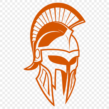 A detailed illustration of an ancient Greek warrior wearing a traditional helmet, suitable as vector art for various designs.