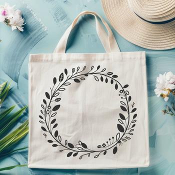 An SVG wreath template suitable for various cutting machines and software including Cricut and Illustrator.