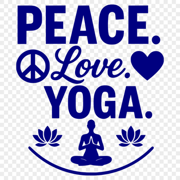 A vector design illustration featuring a motivational yoga quote in a clean and modern style.